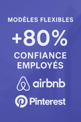 Modèles axés sur la flexibilité avec des scores de confiance des employés supérieurs à 80 %