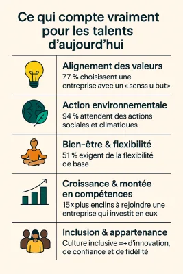 Ce qui compte vraiment pour les talents d’aujourd’hu